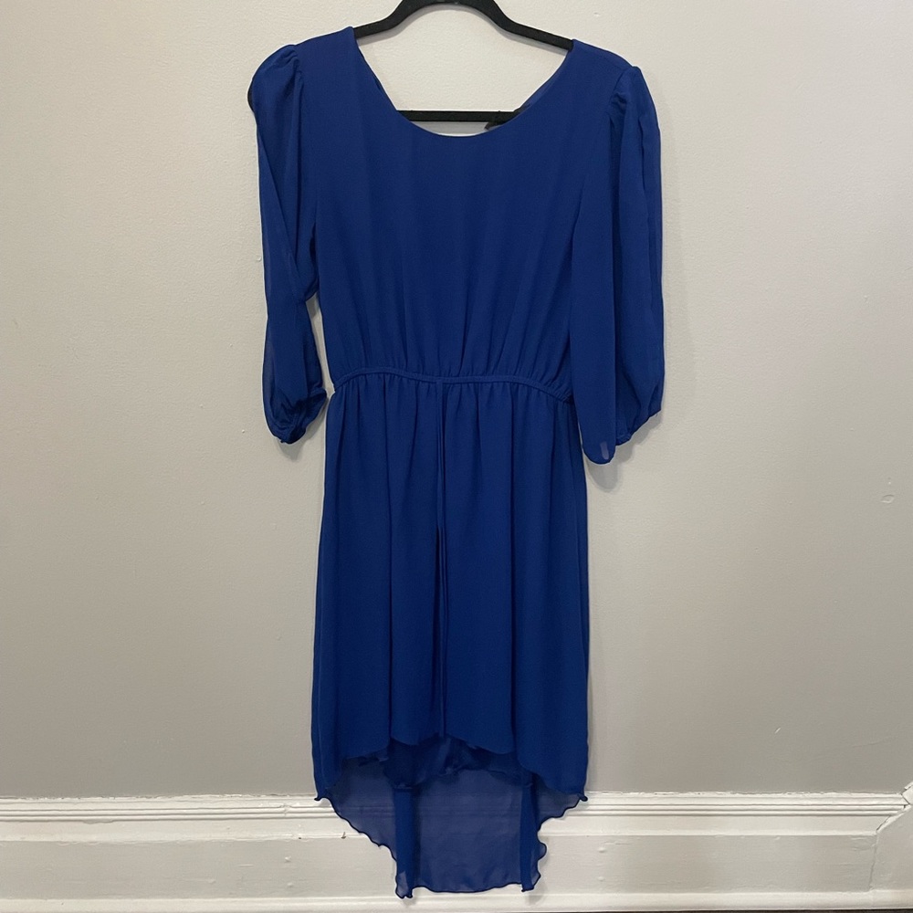 Blue, lightweight dress.